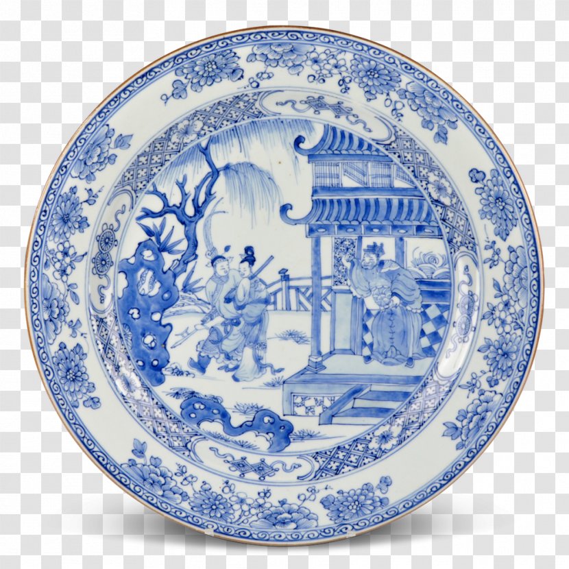 Plate Ceramic Porcelain Blue And White Pottery Platter - Bowl Transparent PNG