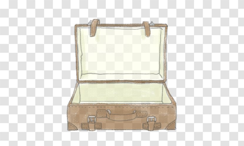 Box Travel Suitcase - Hand-painted Transparent PNG