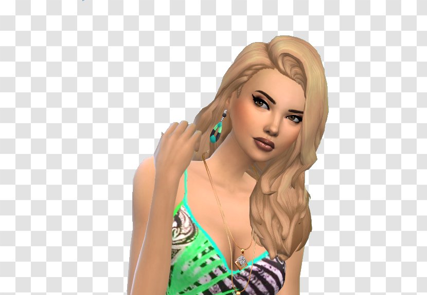 The Sims 4 Blond Barbie Miss World - Watercolor Transparent PNG