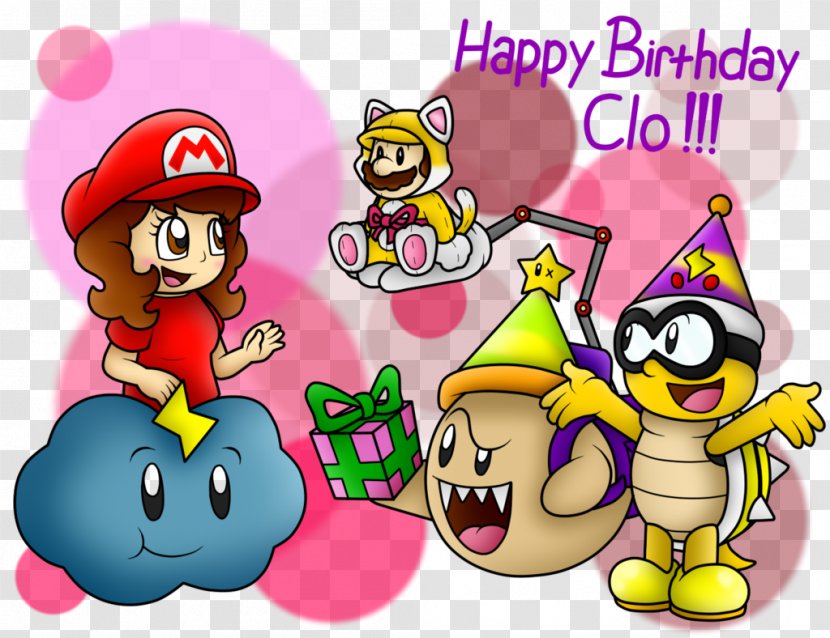 Birthday Happiness Gift Drawing - Mario Series Transparent PNG