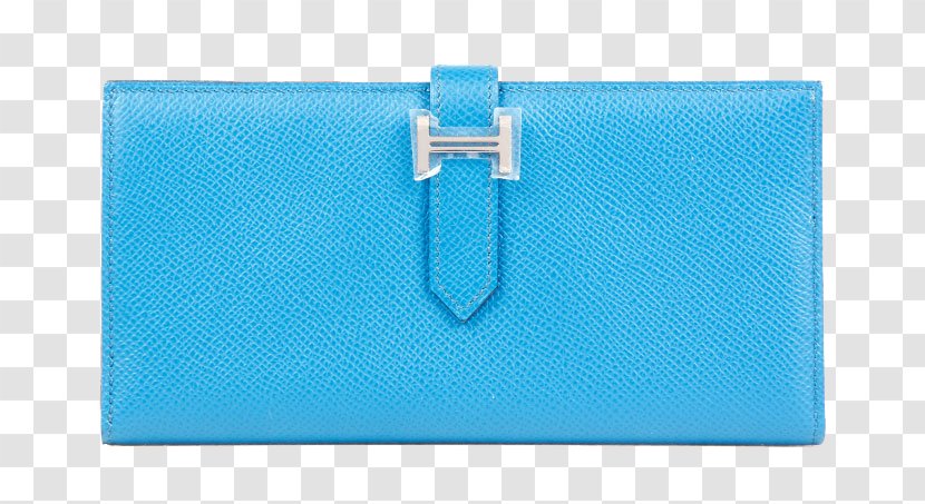 Wallet Coin Purse Leather Turquoise - Simple Blue Transparent PNG