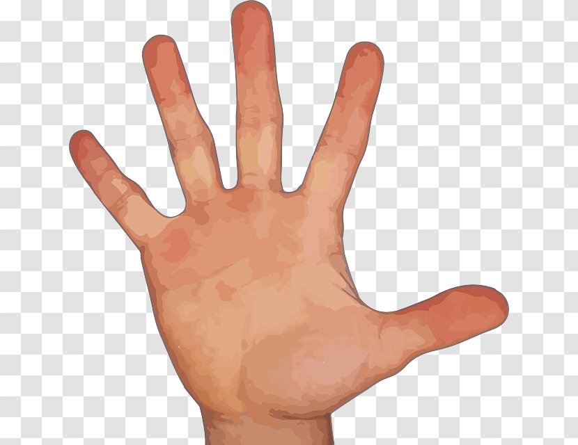 Finger Hand Pixel - With Five Fingers Transparent PNG