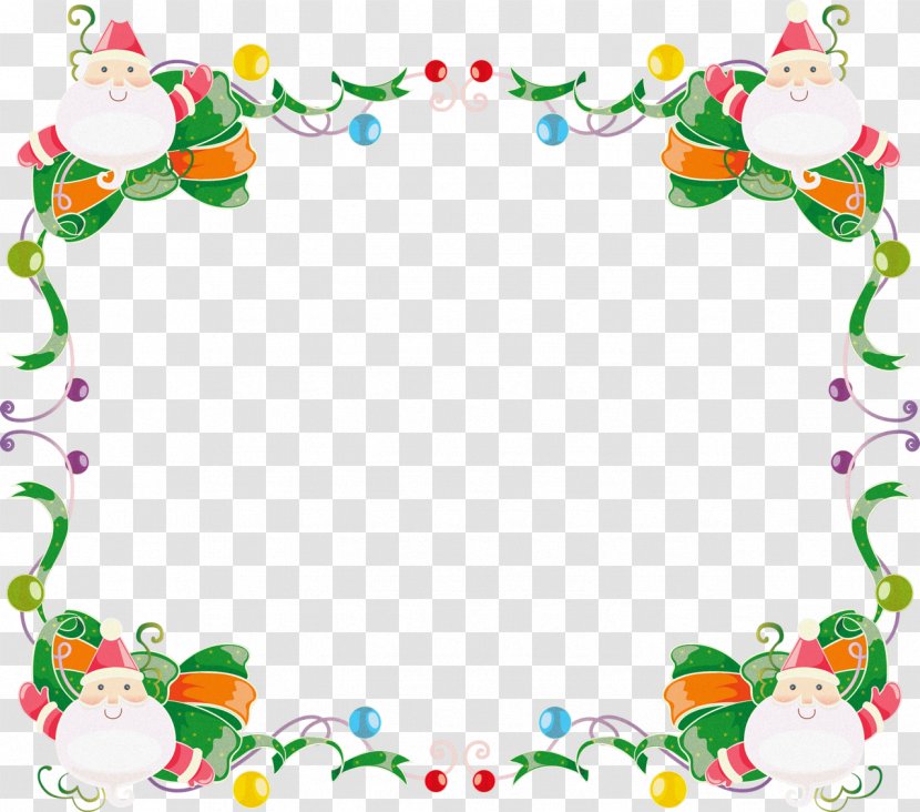 Borders And Frames Santa Claus Clip Art Christmas Day Image Transparent PNG