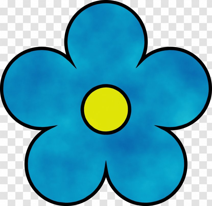 Blue Watercolor Flowers - Ornament - Plant Symbol Transparent PNG