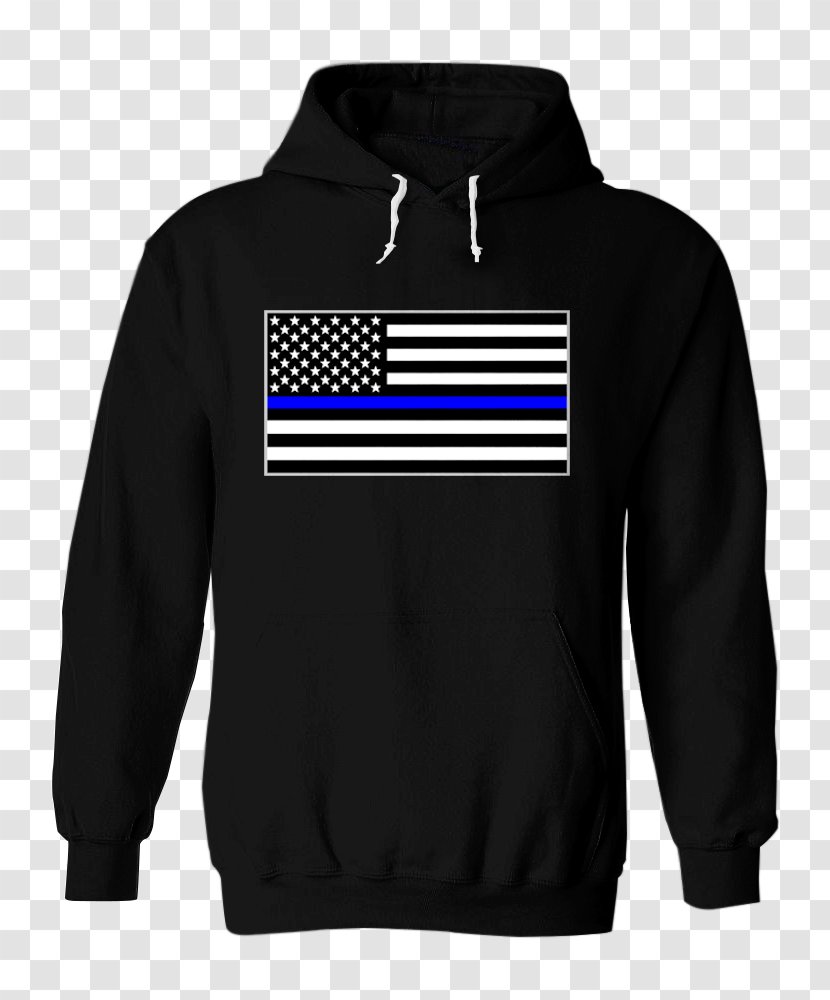 Hoodie T-shirt Gildan Activewear Sweater - Police Blue Line Transparent PNG