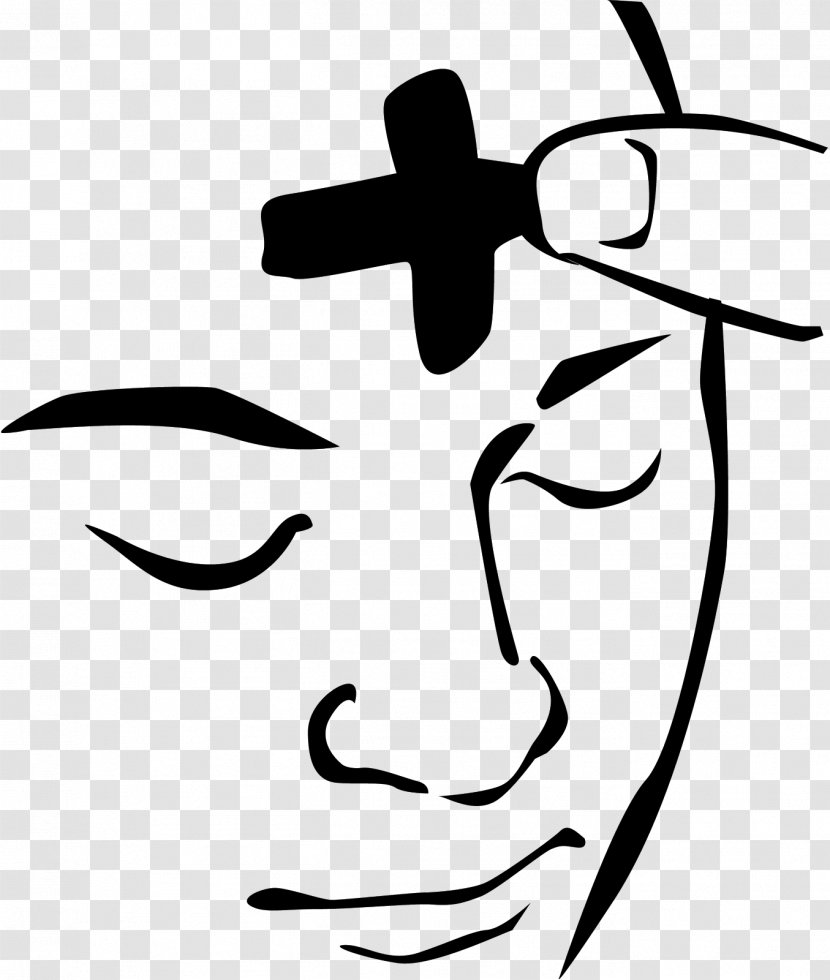 Ash Wednesday Christianity Lent Mass Clip Art - Face - Draw Transparent PNG