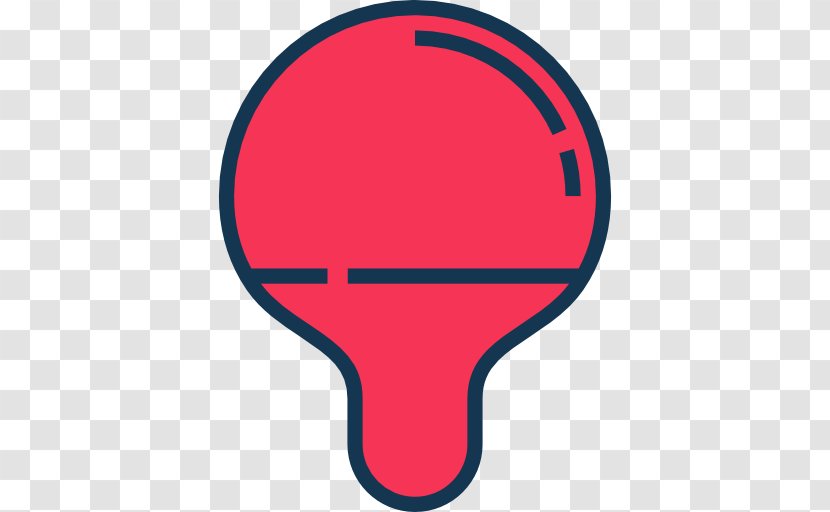 Table Tennis Racket Icon - Scalable Vector Graphics - A Red Transparent PNG