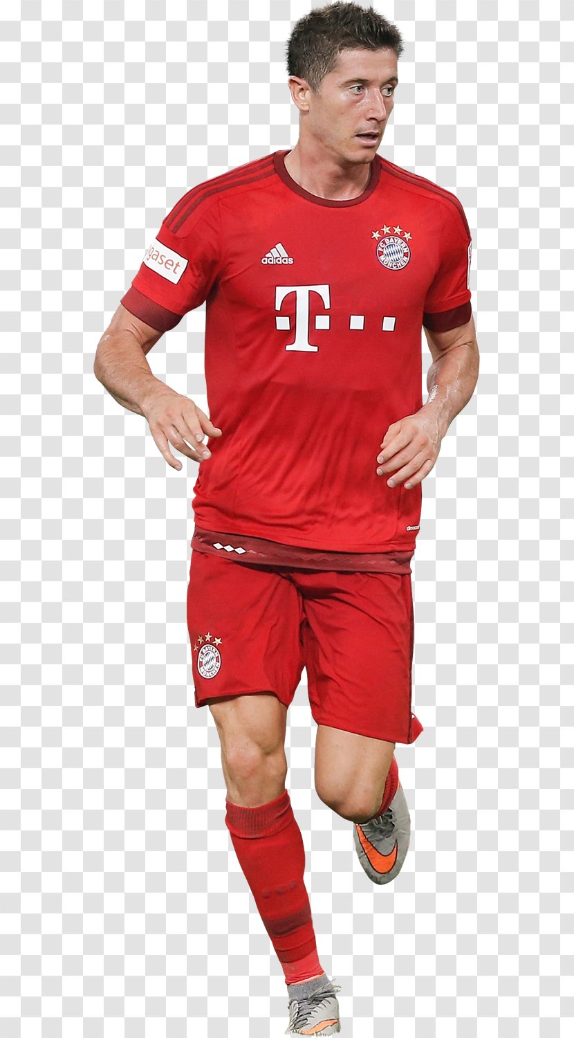Robert Lewandowski FC Bayern Munich Football Player Soccer - T Shirt Transparent PNG