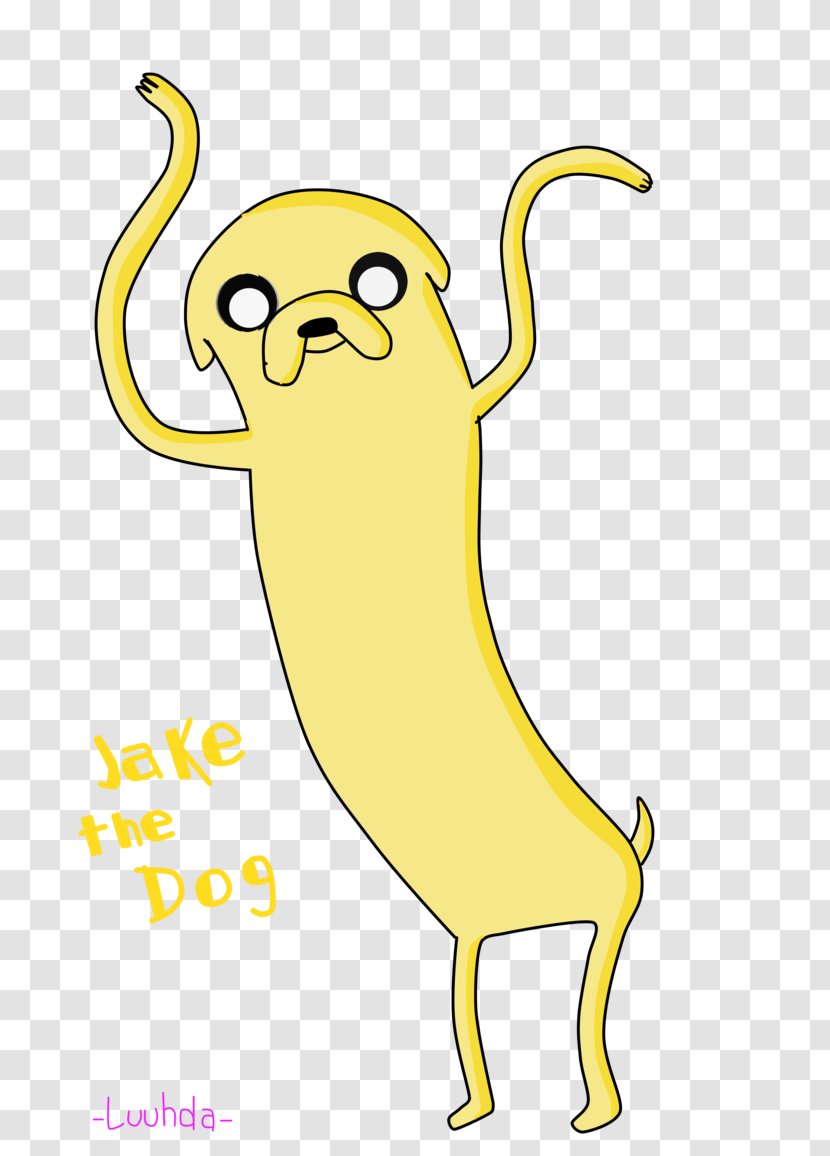 Line Art Cartoon White Happiness Clip - Jake The Dog Transparent PNG