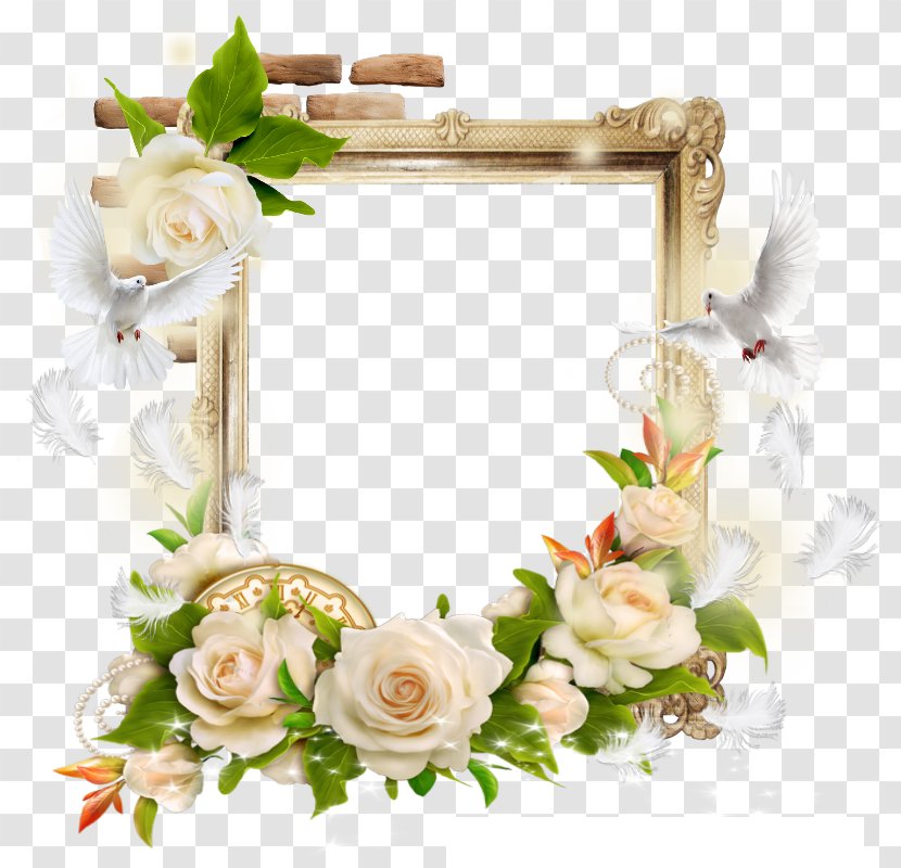 Picture Frames Wedding Photography Scrapbooking - Floral Design - Peach Transparent PNG