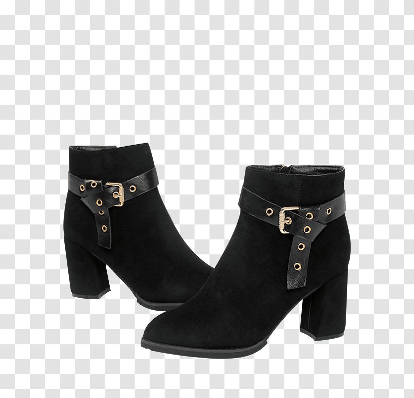 Boot Botina High-heeled Shoe Absatz - Footwear - Black Zipper Dress Transparent PNG