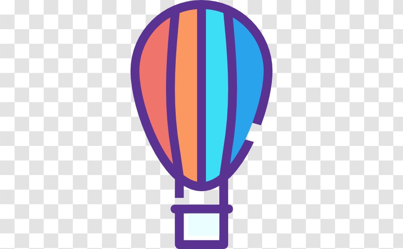 Hot Air Balloon Purple Violet Cobalt Blue - Gliding Parachute Transparent PNG