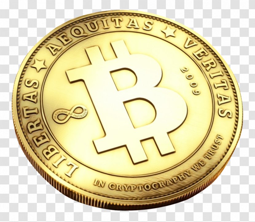 Gold Paint - Bitcoin - Symbol Logo Transparent PNG