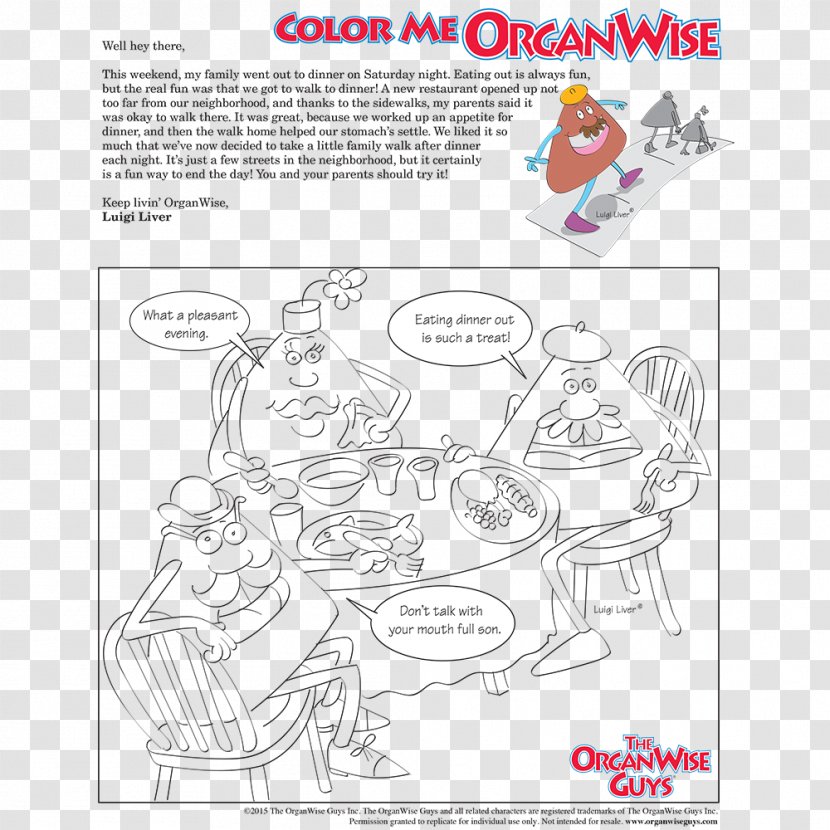 Paper Food Coloring Book Worksheet - Frame - Family Walk Transparent PNG