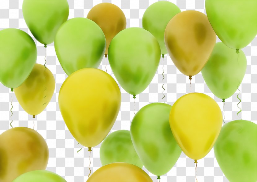 Green Yellow Food Grape Seedless Fruit - Watercolor - Vitis Balloon Transparent PNG