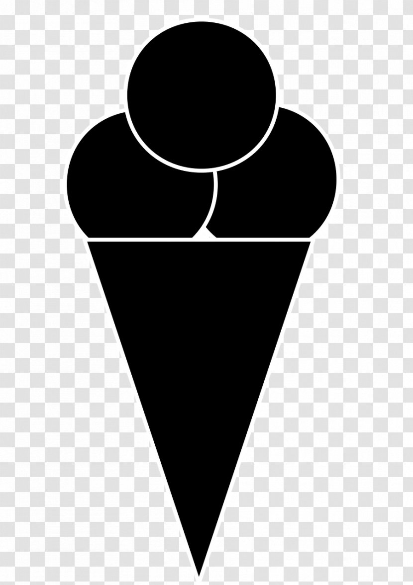 Ice Cream Cones Strawberry - Silhouette Transparent PNG