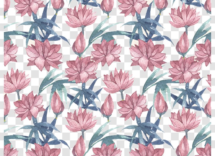 Towel Paper Floral Design Art - Pink - Vector Ink Lotus Transparent PNG