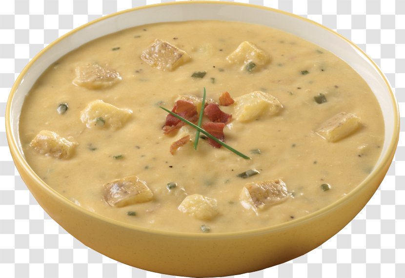 Clam Chowder Baked Potato Corn Ham - Dish Transparent PNG