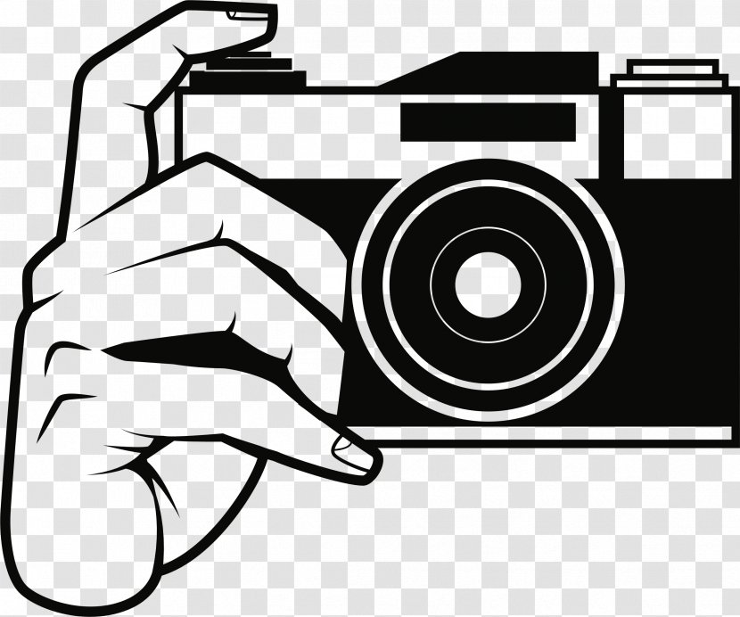 Black And White Camera Photography Clip Art - Rectangle Transparent PNG
