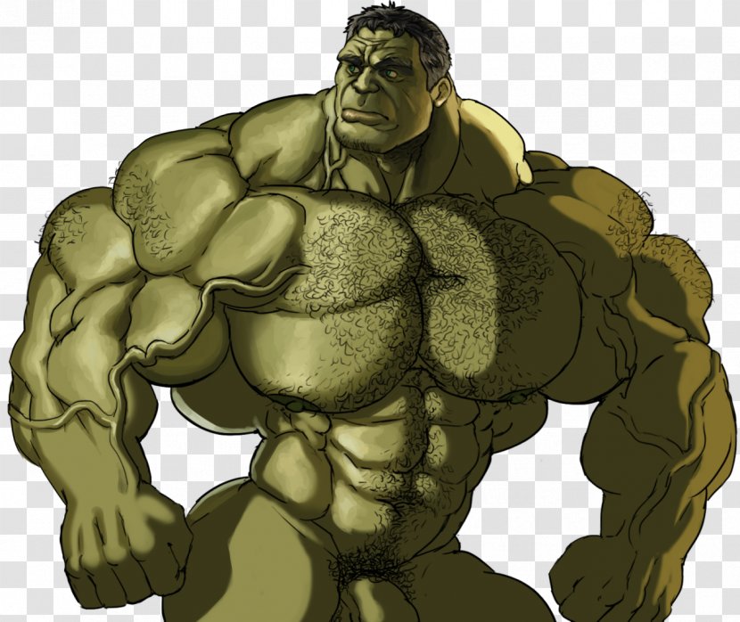 Cartoon Superhero Muscle Organism - She Hulk Transparent PNG