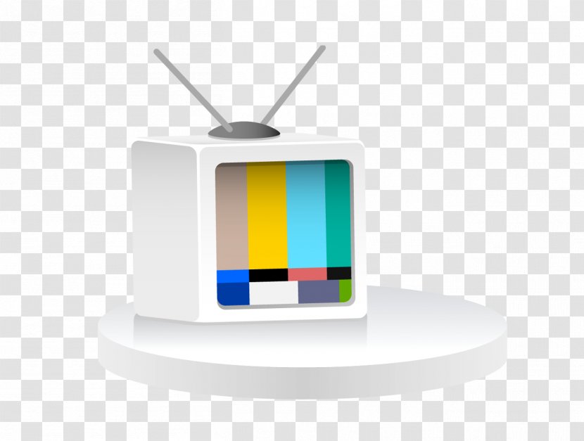 Television Antenna - Beautiful Cartoon Cute TV Desk Transparent PNG
