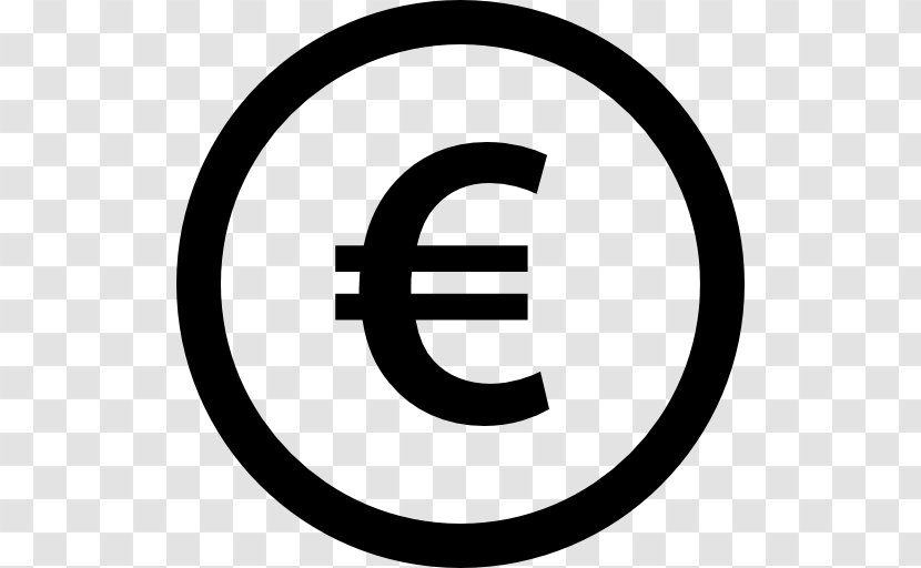 Circle Area Trademark Black And White Voucher - Bank - Euro Sign Transparent PNG