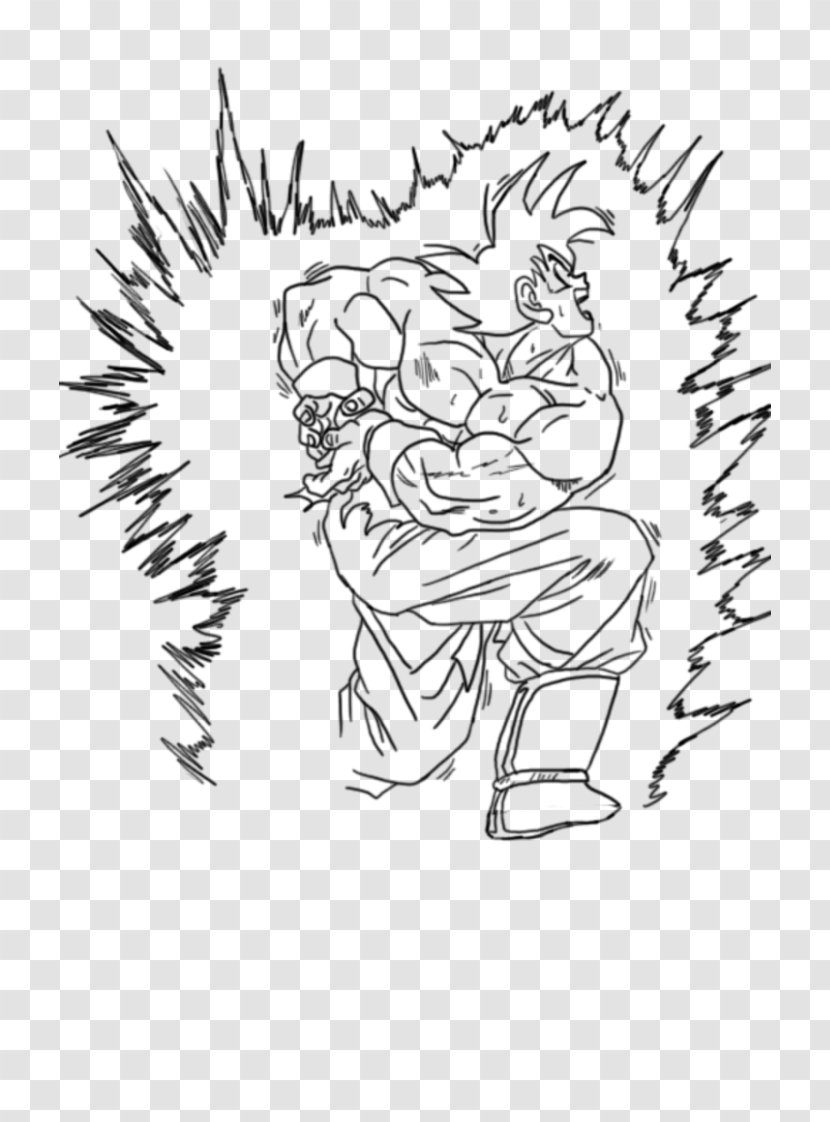 Drawing Line Art /m/02csf Cartoon - Kamehameha Transparent PNG