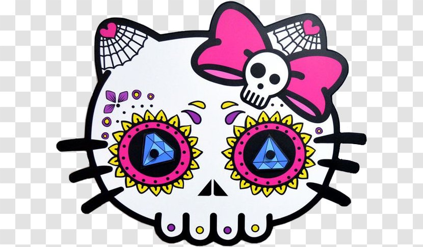 Day Of The Dead Calavera Calaca Hello Kitty Skull - Artwork Transparent PNG