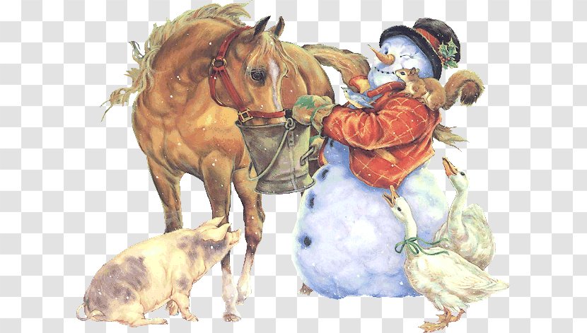 Christmas Day Winter Centerblog Snowman Pony - Horse Like Mammal - Dabbing Santa Transparent PNG