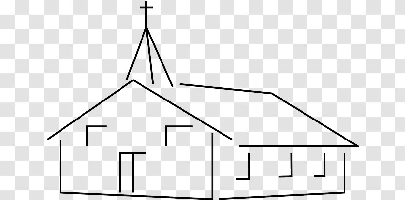 Church Building Clip Art - Home - School Outline Transparent PNG