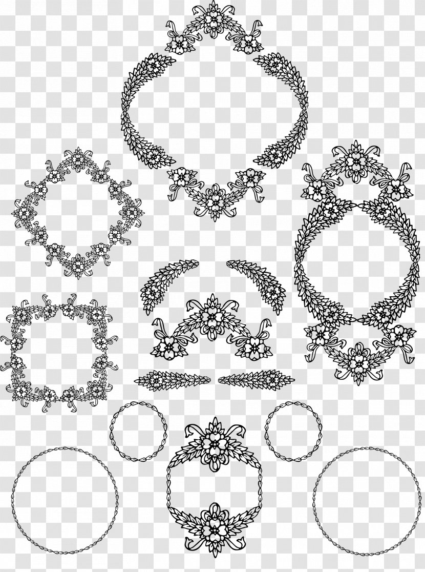 Picture Frames Clip Art - Body Jewelry - Floral Wreath Transparent PNG