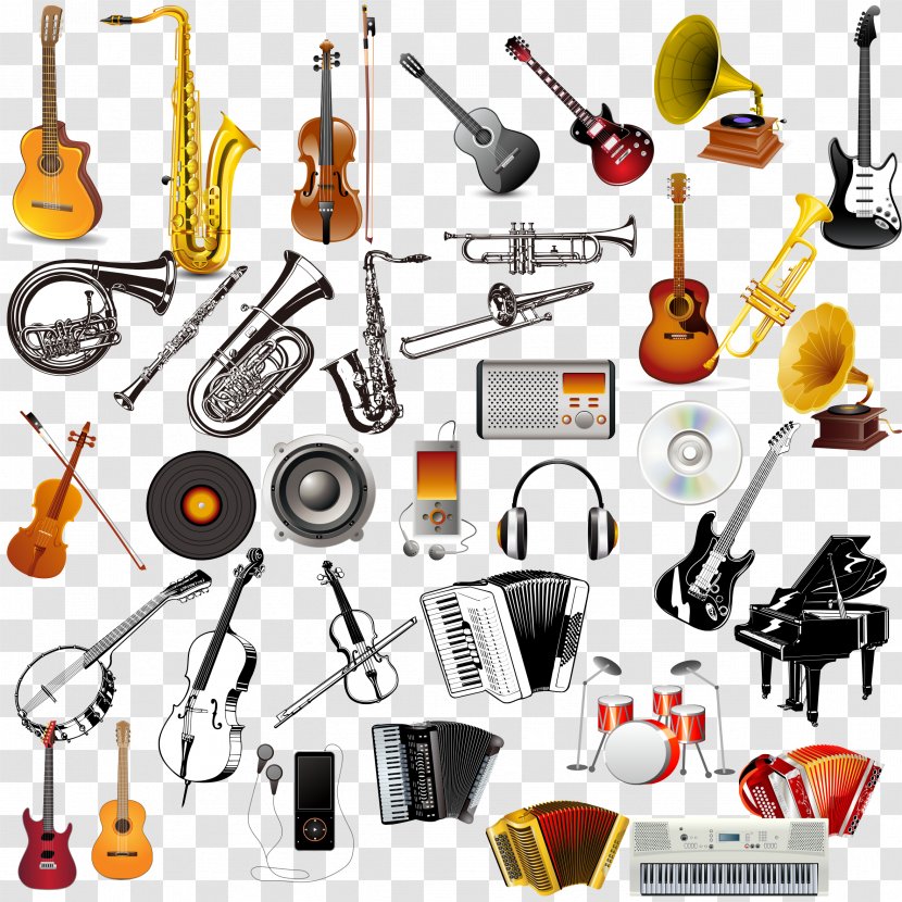 Musical Instrument Download - Tree - Western Instruments Vector Material Transparent PNG