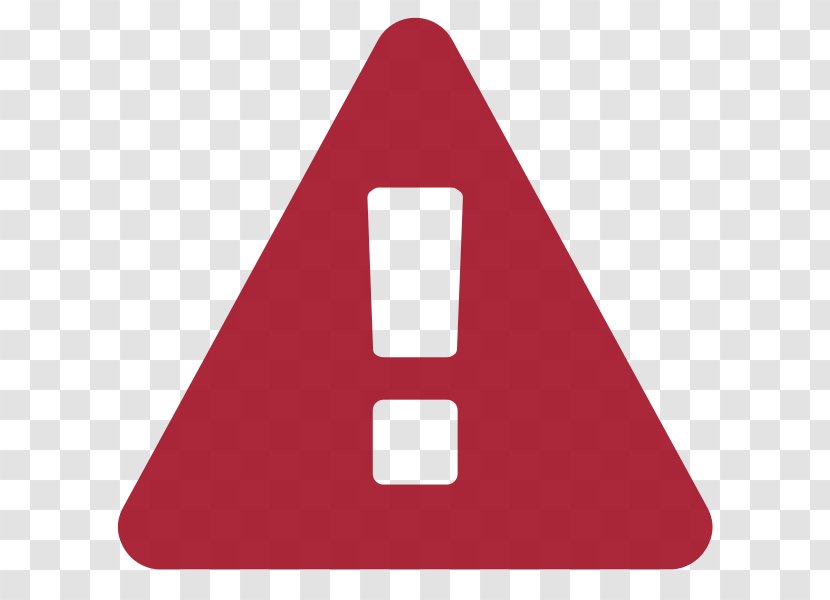Line Triangle Red - Information - Attention Transparent PNG