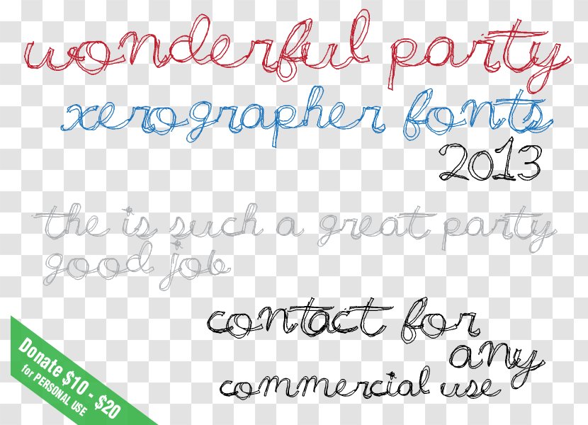 Calligraphy Line Font - Handwriting - Party Fonts Transparent PNG