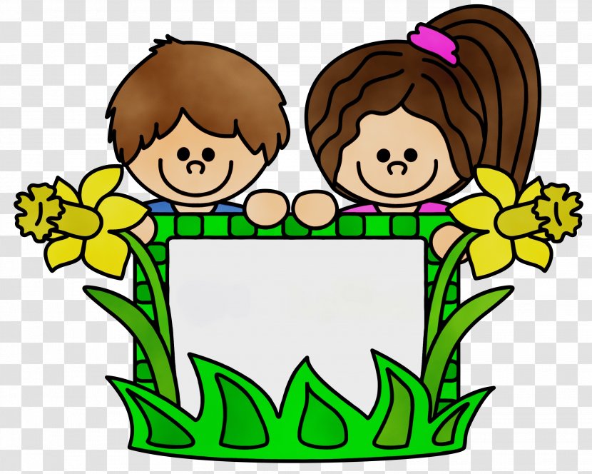 Green Clip Art Cartoon Grass Happy - Wet Ink - Plant Sharing Transparent PNG