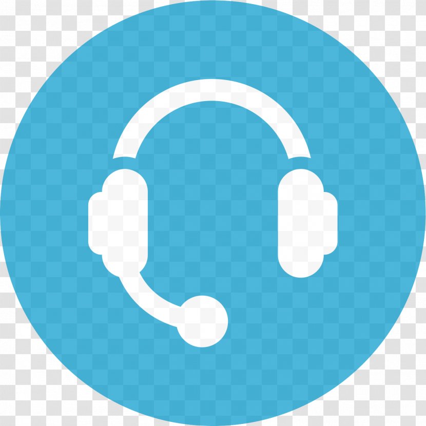 Blue Circle Turquoise Technology Clip Art - Headphones Symbol Transparent PNG