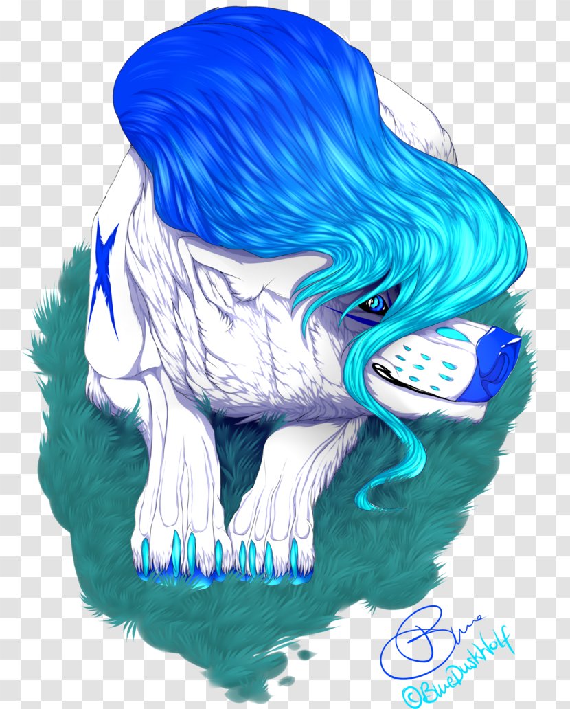 Mammal Gift Birthday Gray Wolf - Electric Blue - Lovely Transparent PNG