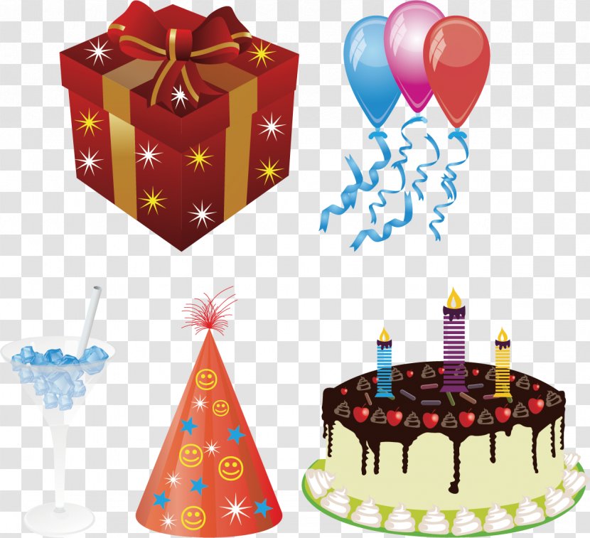 Gift Christmas Birthday - Cake Decorating - Vector Party Transparent PNG