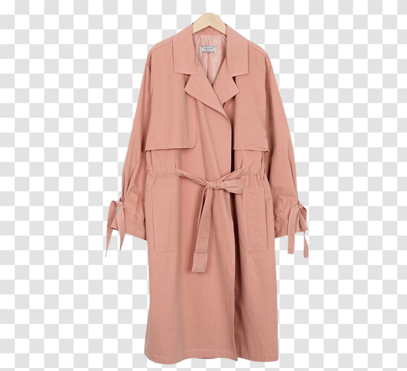 Trench Coat Overcoat Skirt Sleeve - Beige Transparent PNG
