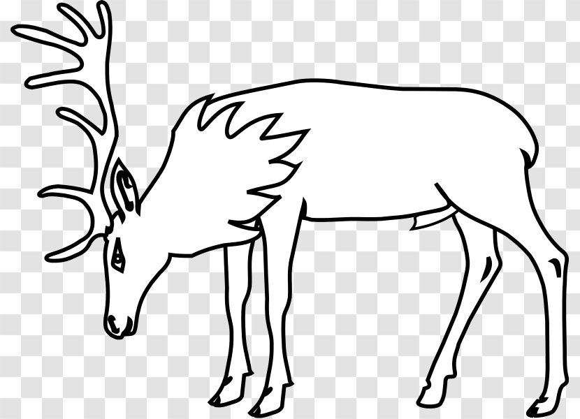 Reindeer Rudolph Drawing Clip Art - Deer Transparent PNG