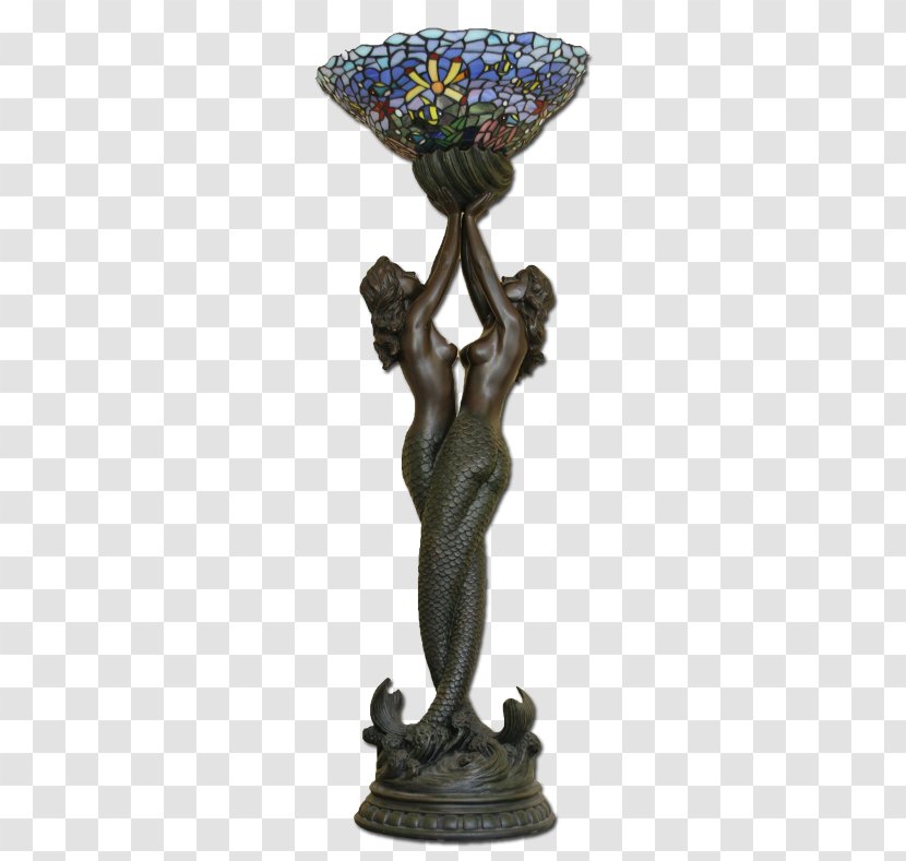 Mermaid Bronze Sculpture Merman Electric Light - Classical - Louis Comfort Tiffany Lamps Transparent PNG