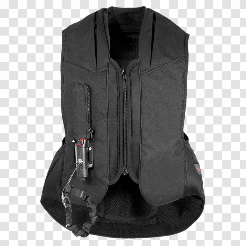 Gilets Horse Air Bag Vest Clothing Zipper - Black Transparent PNG