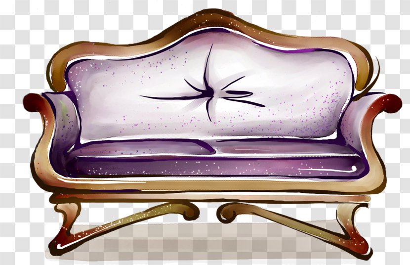 Loveseat Divan Furniture Clip Art - Wing Chair - Sofa Transparent PNG