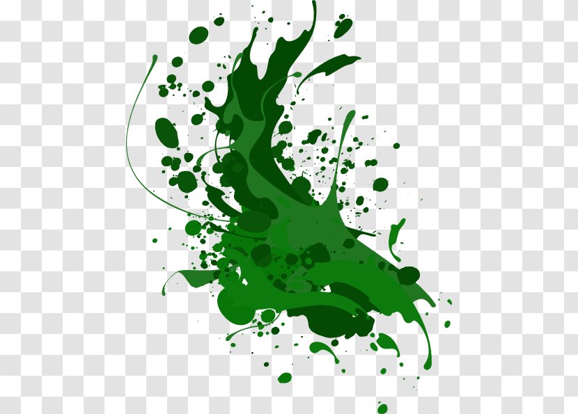 Blue Paint Clip Art - Ink - Green Splatter Transparent PNG