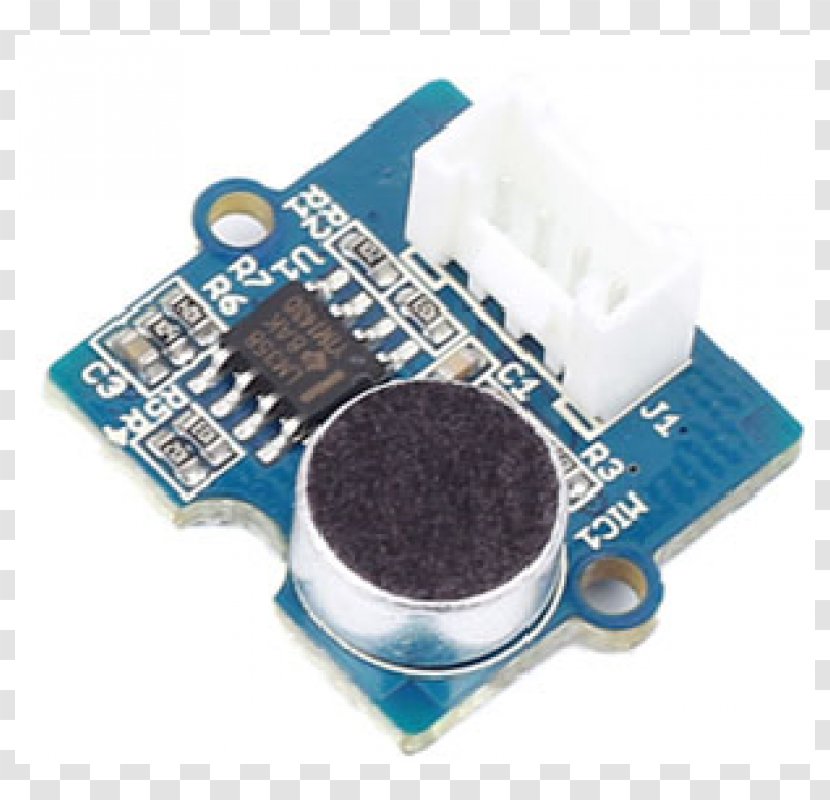 Microphone Sensor Arduino Sound Electronics - Ultrasonic Transducer Transparent PNG