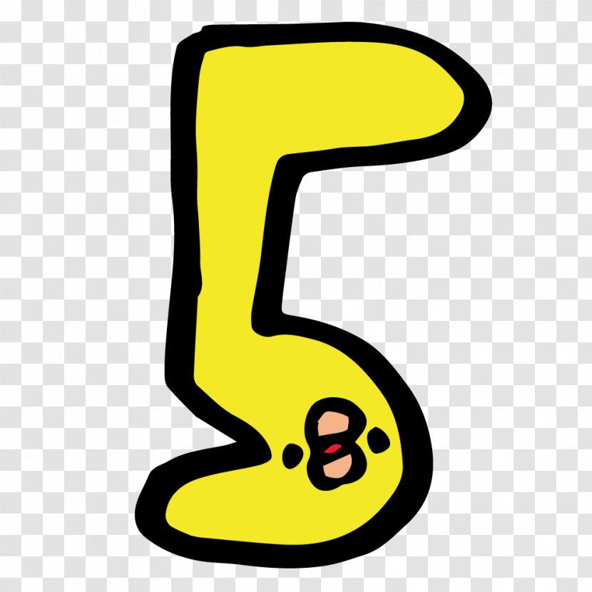 Line Number Clip Art - Yellow Transparent PNG