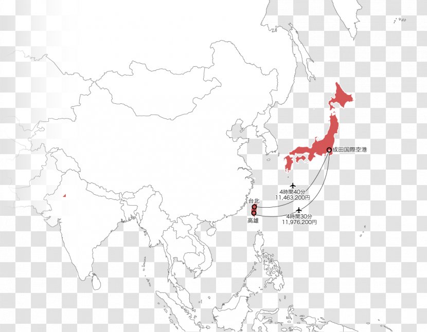 Blank Map Asia Ecoregion White Transparent PNG
