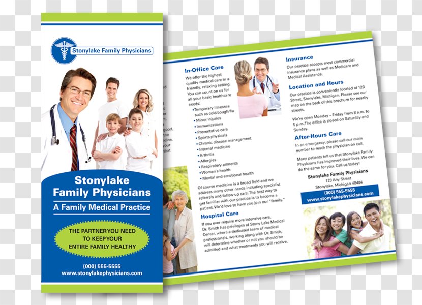 Medicine Marketing Brochure Physician Medical Practice - Trifold Flyer Transparent PNG