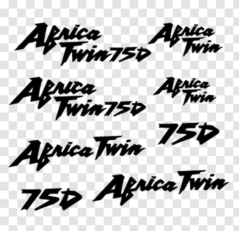 Honda Africa Twin Car Sticker Decal - Calligraphy Transparent PNG