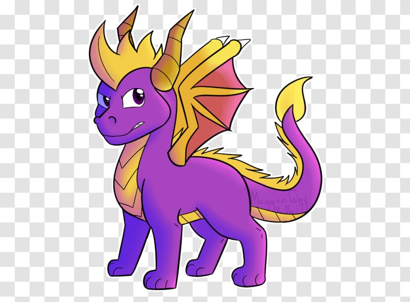 Spyro The Dragon Drawing Art - Violet Transparent PNG